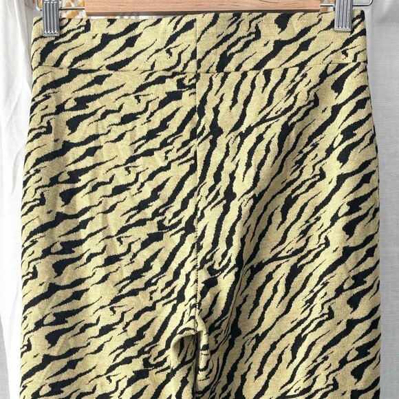 Free People Knit Flare Pants (Size XS) Rita Boho Animal Print High Rise Pull On - Picture 6 of 11